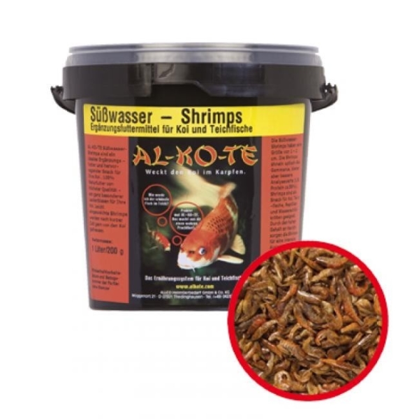 Alkote Süßwasser Shrimps (175 g) Garnelen mit Astaxanthin für Teich