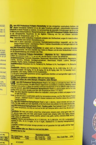 Sera 07009 KOI Professional Frühjahr-/Herbstfutter 7 kg - das leicht verdauliche Futter für Temperaturen unter 17 °C - 7