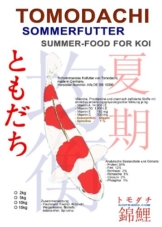 Sommerfutter für Koi jeden Alters mit Spirulina und Astax, Tomodachi Premium Koifutter für optimales Wachstum, einen tollen Körperbau und leuchtende Farben bei allen Koi, 6mm schwimmende Koipellets, 10kg - 1