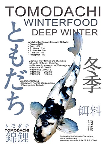Winterfutter für Koi von Tomodachi, sinkende Koipellets schonen Kraft und Energie der Koi, 15kg - 1