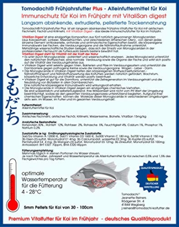 Koifutter, Frühjahrsfutter, Vitalfutter Koi, Immunsupport mit Monoglyceriden, unterstützt Futterverwertung, Organe, Verdauung, Stoffwechsel, hochverdauliches Koifutter, arktische Rohstoffe 5mm 2kg - 2