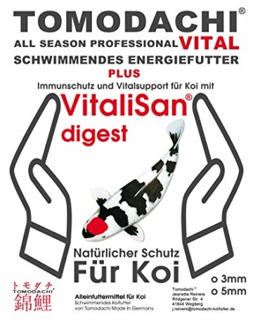 Koifutter, Immunschutz, Schwimmfutter Koi, Wachstum, Energie, Vitalität – Ganzjahres Koifutter mit Monoglyceriden, gut für Futterverwertung, Verdauung, Stoffwechsel, arktische Rohstoffe 5mm 1kg - 1
