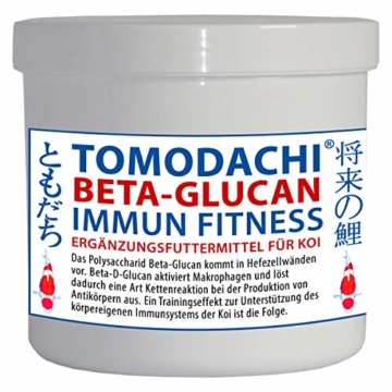 Koifutterzusatz BetaGlucan, Immunschutz und Vitalität, Unterstützung der körpereigenen Immunabwehr bei Koi, Stammlösung 200ml Lachsöl + 5g BetaGlucan, optimal für 5kg Koifutter, 200ml Dose - 1