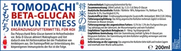 Koifutterzusatz BetaGlucan, Immunschutz und Vitalität, Unterstützung der körpereigenen Immunabwehr bei Koi, Stammlösung 200ml Lachsöl + 5g BetaGlucan, optimal für 5kg Koifutter, 200ml Dose - 5