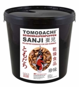 Tomodachi Seidenraupenpuppen, Silkworm, Naturnahrung getrocknet, Sanji Seidenraupen, proteinreich, gesunder Koisnack für die Handfütterung im Sommer - Vitale, schöne, handzahme Koi 5L Eimer - 1