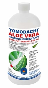 Aloe Vera für Koi, Koifutterzusatz, Aloevera Premium Direktsaft, gut für Immunsystem, Stoffwechsel, Verdauung, bessere Futterverwertung, geringere Wasserbelastung, Wachstum und Vitalität der Koi, 1L - 1