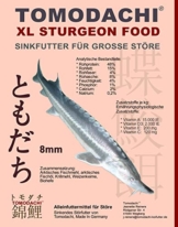 Tomodachi Störfutter groß 8mm, Premium Energiefutter Stör, perfekt für die ganzjährige Störfütterung, Störsinkfutter hochverdaulich Dank arktischer Rohstoffe, geringe Wasserbelastung, Störfutter 5kg - 1