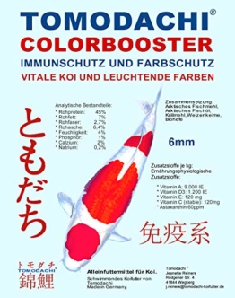 Koifutter, Wachstumsfutter, Energiefutter Koi, Tomodachi Colorbooster Schwimmfutter mit Astaxanthin für Farbschutz und Immunschutz 5kg, 6mm Koipellets - 1