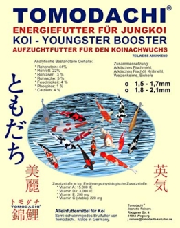 Koifutter, Wachstumsfutter Koi, Jungkoifutter, Brutfutter Koi, Aufzuchtfutter Tosai, Koibrutfutter Tomodachi Youngster-Booster Energiefutter für den Koinachwuchs, 1,8mm - 2,1mm Pelletgröße, 10kg Sack - 1