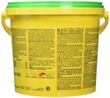 sera 07102 pond mix royal 3800 ml - Futtermischung aus Flocken, Sticks und mit 7 % Gammarus als Leckerbissen für alle Teichfische - 4