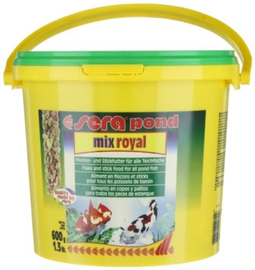 sera 07102 pond mix royal 3800 ml - Futtermischung aus Flocken, Sticks und mit 7 % Gammarus als Leckerbissen für alle Teichfische - 9