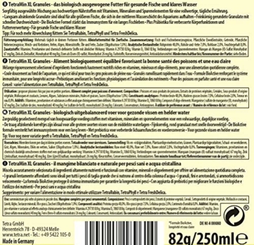 TetraMin XL Granules (Hauptfutter in Granulatform für alle größeren Zierfische wie Salmler und Barben, Plus Präbiotika für verbesserte Futterverwertung), 250 ml Dose - 2