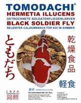 Tomodachi Koifutter, Black Soldier Fly Larven getrocknet, Hermetia Illucens, Soldatenfliegenlarven, Koilsnack, reich an Calzium und natürlicher Laurinsäure, ideal als Sommerfutter für Koi 1L Beutel - 1