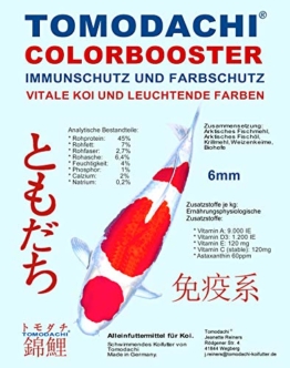 Koifutter, Energiefutter schwimmend, Wachstumsfutter, Farbschutz u. Immunschutz, deutsches Premium Koifutter, starkes Wachstum, brilliante Farben, vitale Koi, Tomodachi Colorbooster 15kg 6mm - 1