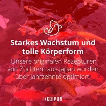 KOIPON Koi-Futter Regular für Frühling Sommer Spätsommer, 3mm, 1,75 kg - Hochwertiges Schwimmfutter für Starkes Wachstum, Farbverstärkung & gesunde Fische - auch für Goldfische - 8