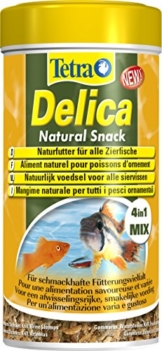 TetraDelica Natural Snack 4-in-1-Mix, Naturfutter-Mischung vier separaten Fächern für alle Zierfische, 250 ml Dose - 1