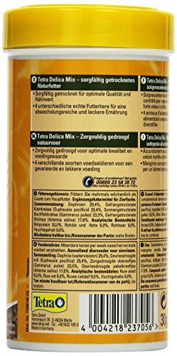 TetraDelica Natural Snack 4-in-1-Mix, Naturfutter-Mischung vier separaten Fächern für alle Zierfische, 250 ml Dose - 3