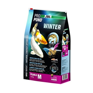 JBL Winterfutter für Koi, Sinkende Futterperlen, Saisonfutter, ProPond Winter, Größe M, 1,8 kg - 1