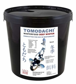 Tomodachi Koifutter, Winterfutter Koi, Sinkfutter für Koi in Winterruhe, schnell absinkendes Koifutter, kräfteschonend für Koi, energiereich und hochverdaulich, Winterfutter Deep Winter 3kg Eimer 5mm - 1