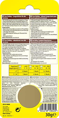 TetraMin Holiday Ferienfutter, Gelfutterblock Fischfutter für eine ausgewogene Ernährung aller Zierfische über einen längeren Zeitraum, 30 g - 2