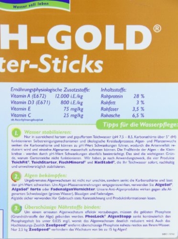 Söll 14643 TeichGold Futter-Sticks - Alleinfuttermittel für alle Teichfische - schwimmfähige Teichsticks - 940 g - 4