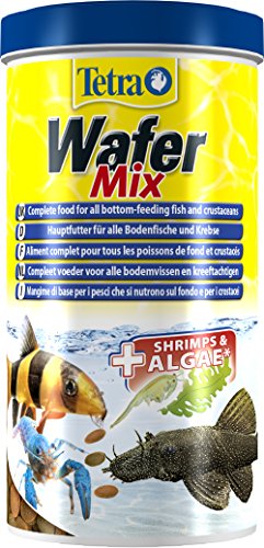 Tetra Wafer Mix - Fischfutter für alle Bodenfische (z.B. Welse) und Krebse, für gesundes Wachstum und eine bessere Widerstandskraft, 1 L - 1