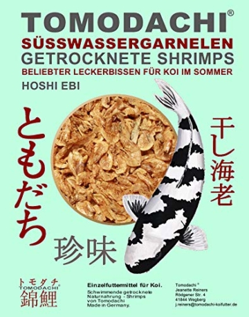 Tomodachi Garnelen, Koifutter, Naturfutter, Koisnack für den Sommer, getrocknete Süßwassergarnelen, Shrimps, Gambas für die Handfütterung der Koi, gesunde, leckere Koibelohnung handzahme Koi 5L Eimer - 7